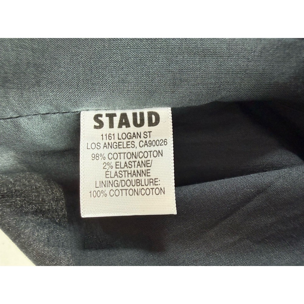 STAUD Sutton Lace Up Black‎ Midi Dress Size 10 New - Picture 14 of 14